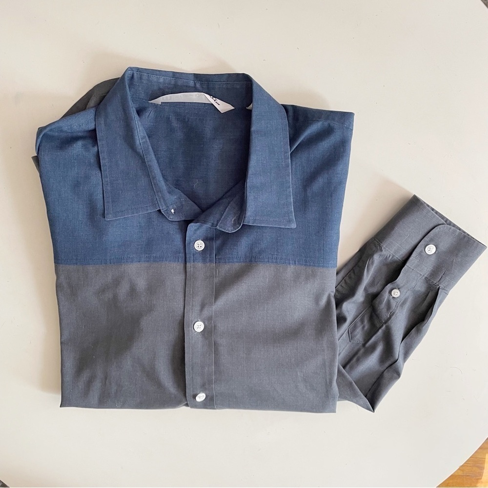 Travis Mathew Men’s Lightweight Color Block Button Down Shirt Size Large
